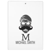 Porte-bloc Funny Mustache Monogramme #2 (Dos)