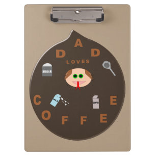 Porte-bloc Funny Papa Monster aime le Porte - bloc de café