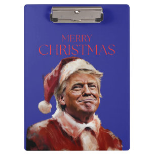 Porte-bloc Funny Trump Santa Claus Carte de Noël