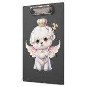 Porte-bloc Furry Joy : Angel Wing Maltese Chig Puppy Cadeau (Gauche)