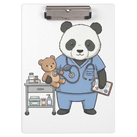Porte-bloc Future RN Panda: Adorable Medical Student  (Devant)