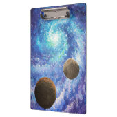 Porte-bloc Galaxie bleue et planètes (Gauche)