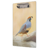 Porte-bloc Gambrel's Quail Painting Original Bird Art (Gauche)