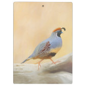 Porte-bloc Gambrel's Quail Painting Original Bird Art (Dos)