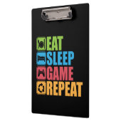 Porte-bloc Gaming - Eat, Sleep, Game, Repeat - Gamer, Funny (Gauche)