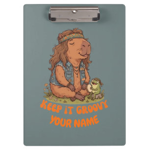 Porte-bloc Garde-le Capybara Mignon Rétro Personnalisé Groovy