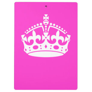 Porte-bloc GARDER CALM CROWN Royal Icon sur Pink Personnalise