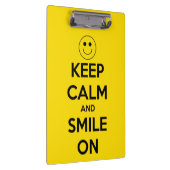 Porte-bloc Gardez le calme et souriez sur le jaune (Swatch)