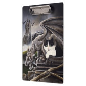 Porte-bloc Gargoyle noir blanc (Gauche)