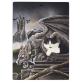 Porte-bloc Gargoyle noir blanc (Dos)