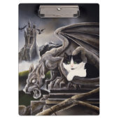 Porte-bloc Gargoyle noir blanc (Devant)