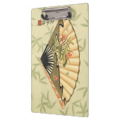 Porte-bloc Geisha Fan avec Feuille et Floral Print (Gauche)