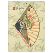 Porte-bloc Geisha Fan avec Feuille et Floral Print (Dos)