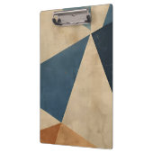 Porte-bloc Geometric Pattern in Blues, Tans, and Rust (Gauche)