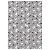 Porte-bloc Géométrie subtile : Étoiles et Triangles – Gris (Dos)