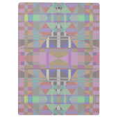 Porte-bloc Géométrique vert violet rose (Dos)