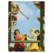 Porte-bloc Gerrit Van Honthorst Groupe Musical Balcon Art (Dos)