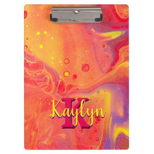 Porte-bloc Gibier Red Purple Acrylic Flow Art (Devant)