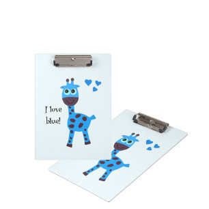 Porte-bloc Girafe bleue