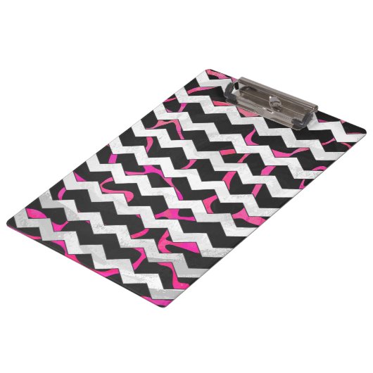 Porte-bloc Girafe Imprimé Rose Fushia et Noir (Incliné)