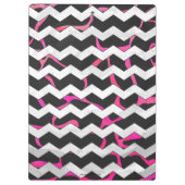Porte-bloc Girafe Imprimé Rose Fushia et Noir (Dos)