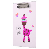 Porte-bloc girafe rose (Gauche)