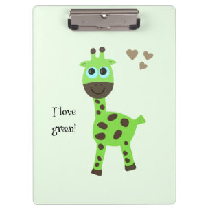Porte-bloc girafe verte