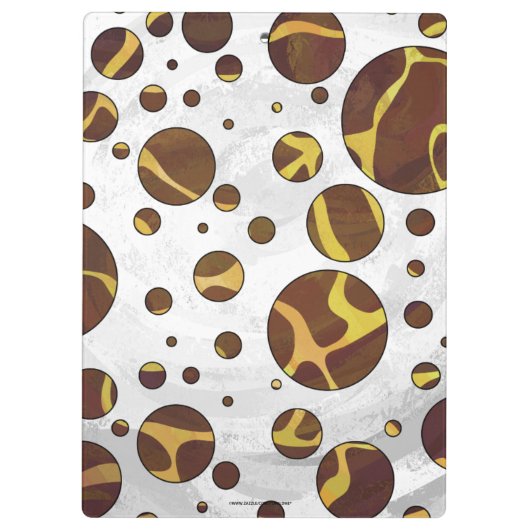 Porte-bloc Giraffe Brown et jaune (Dos)