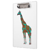 Porte-bloc Giraffe Impression Brown et Turquoise (Gauche)