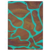 Porte-bloc Giraffe Impression Brown et Turquoise (Dos)
