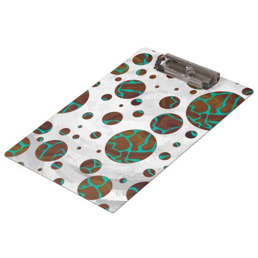 Porte-bloc Giraffe Impression Brown et Turquoise (Incliné)