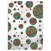 Porte-bloc Giraffe Impression Brown et Turquoise (Dos)
