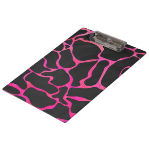 Porte-bloc Giraffe rose chaude et noire