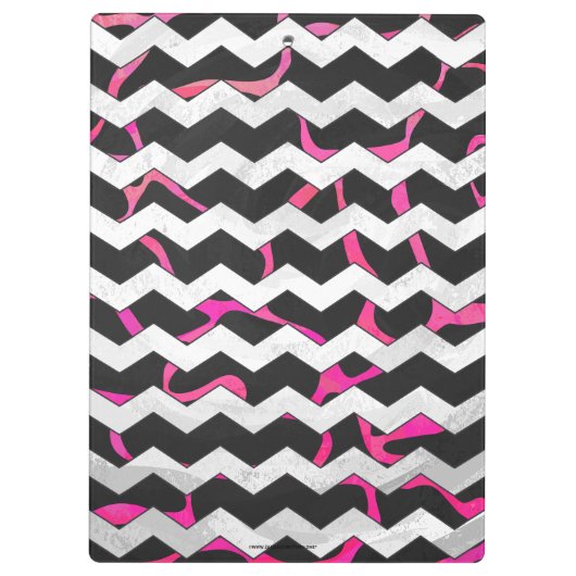 Porte-bloc Giraffe rose chaude et noire (Dos)