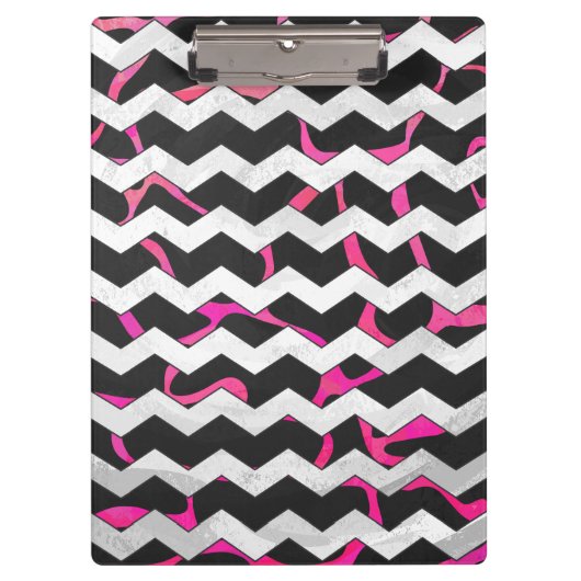 Porte-bloc Giraffe rose chaude et noire (Devant)