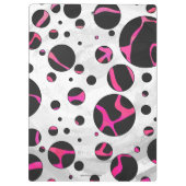 Porte-bloc Giraffe rose chaude et noire (Dos)