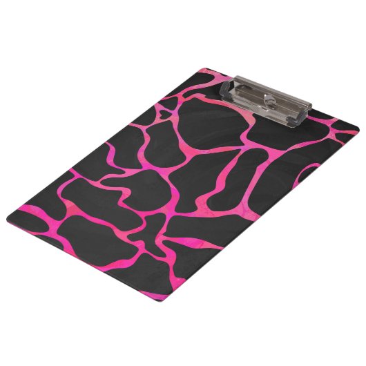 Porte-bloc Giraffe rose chaude et noire (Incliné)