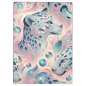 Porte-bloc Girly Opal Leopard Print Office School (Dos)