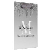 Porte-bloc Girver Silver Grey Parties scintillant Nom du mono (Swatch)