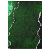 Porte-bloc Glamorous Forest Green Marble Chic Silver (Dos)