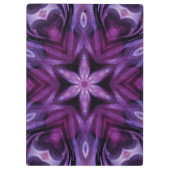 Porte-bloc Glitterie Purple Kaleidoscope Coeurs Gradient (Dos)