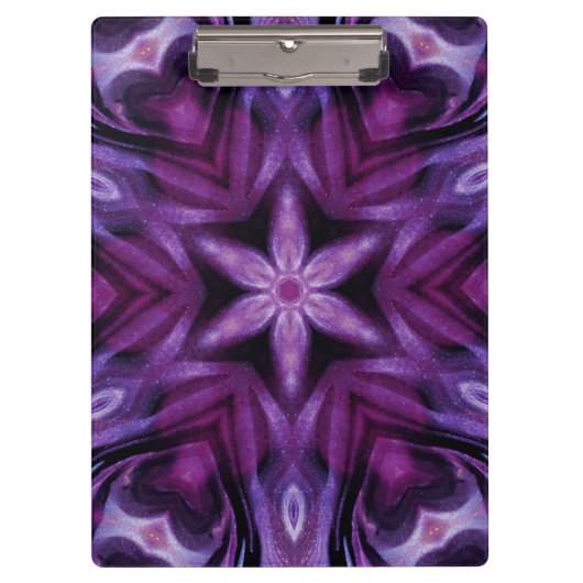 Porte-bloc Glitterie Purple Kaleidoscope Coeurs Gradient (Devant)