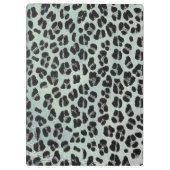 Porte-bloc Glittery Turquoise Tropical Empreinte de léopard p (Dos)
