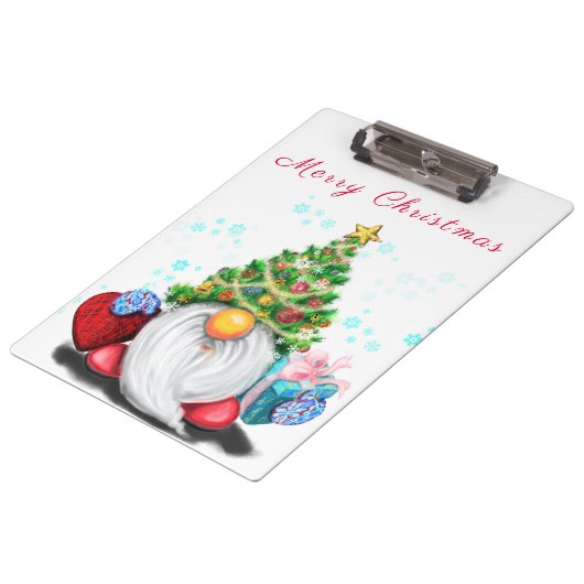 Porte-bloc Gnome de Noël mignonne avec Porte - bloc cadeau (Incliné)