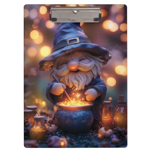 Porte-bloc Gnome souriant Stirring Magic Pot (Devant)
