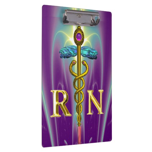 Porte-bloc GOLD CADUCEUS SYMBOLE INFIRMIÈRE ENREGISTRÉ Purple (Swatch)