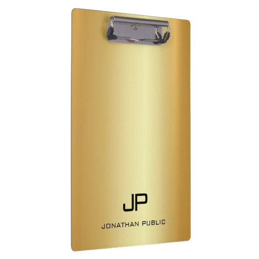 Porte-bloc Gold Look moderne Monogramme Modèle élégant (Swatch)