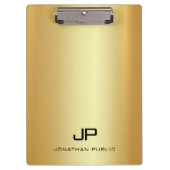 Porte-bloc Gold Look moderne Monogramme Modèle élégant (Devant)