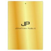 Porte-bloc Gold Look Monogrammé Élégant Modèle (Dos)