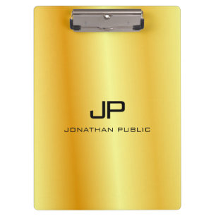 Porte-bloc Gold Look Monogrammé Élégant Modèle